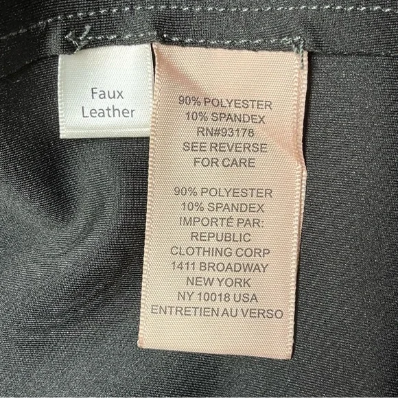 Philosophy Open Faux Leather Cropped Jacket XS Pockets Carbon Crystal Moto NEW - Picture 10 of 15